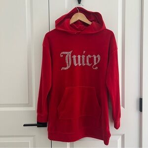 Juicy Couture Big Bling Velour Hoodie Dress